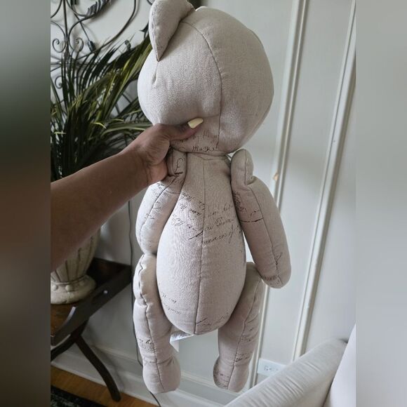 Ballard Designd Decorative Large Linen Blend Nursery Bear 26" - Picture 4 of 9